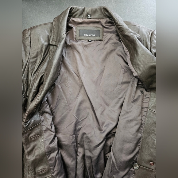 NWOT - Jones New York Leather 3 Button Brown Jacket - Size XL - Picture 10 of 10
